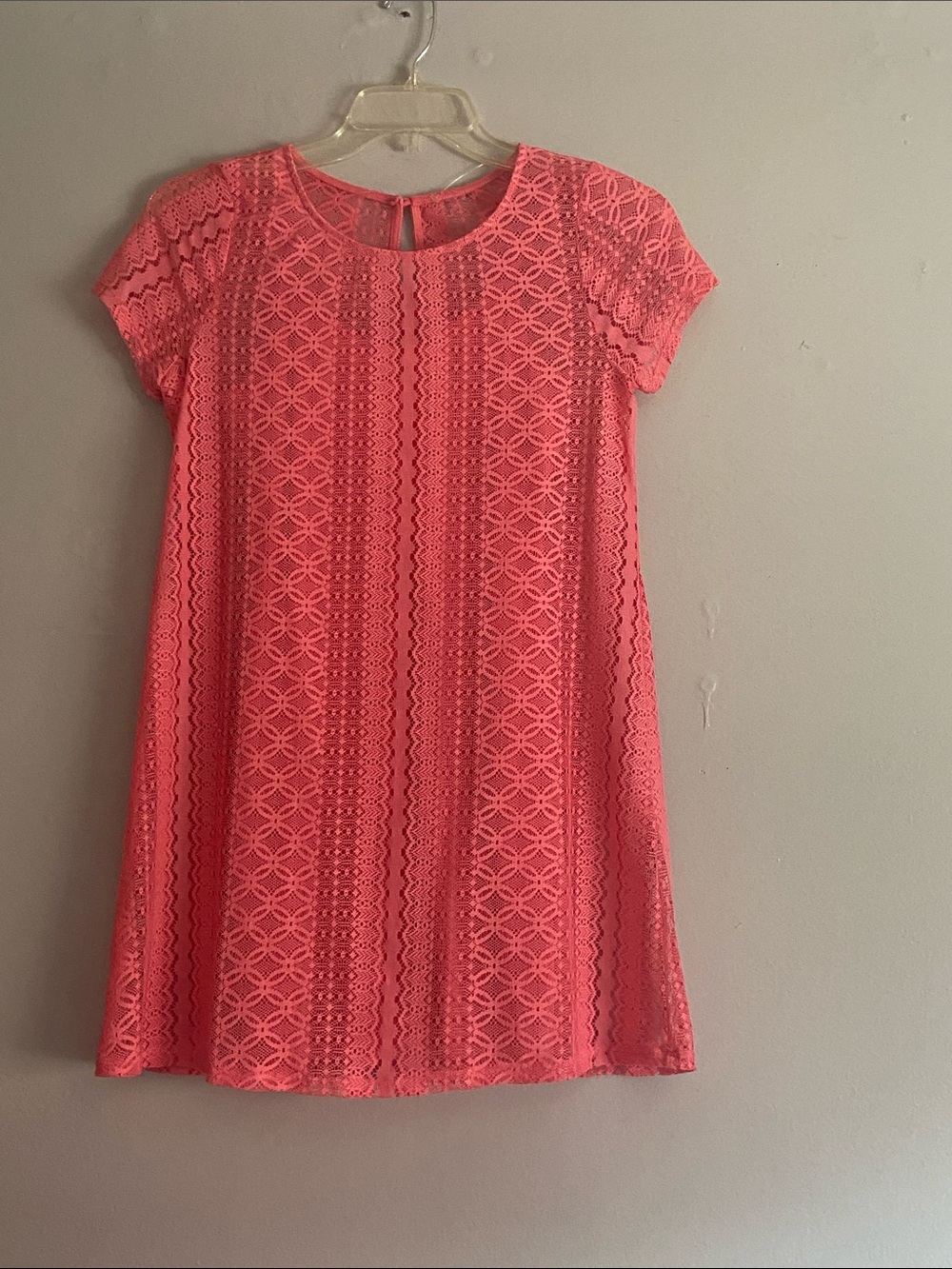 Socialite Salmon Lace Swing 2 Pieces Top Size M